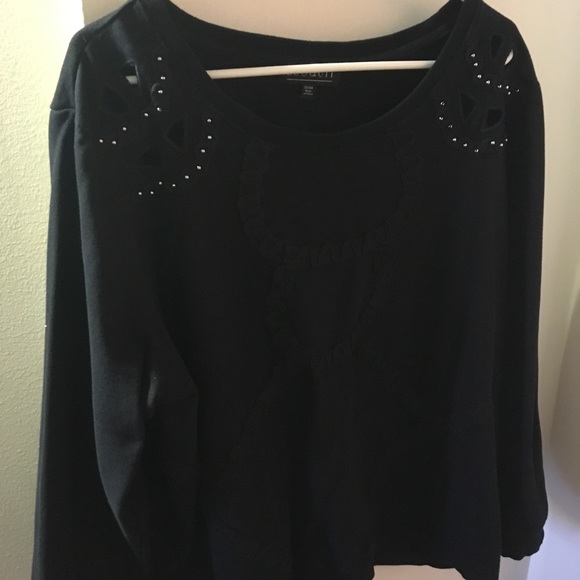 Eloquii Cutout Embellished Sweatshirt - Picture 4 of 5